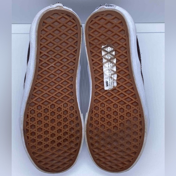 Vans Classic Slip-On Fair Isle Brown Textile Unisex Women’s Shoes Size 6.5 - Picture 7 of 9